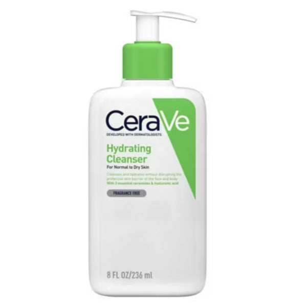 CeraVe Hydrating Cleanser with Hyaluronic Acid for Normal to Dry Skin, 236ml