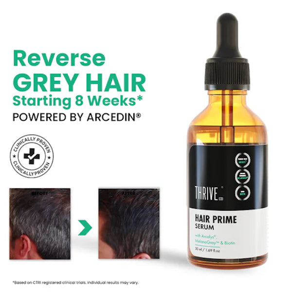 Thrive Anti-Grey Hair Prime Serum - Reverse grey hair starting 8 weeks, 50ml