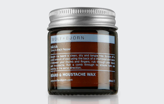 Wolf+Björn Beard and Moustache Wax -FÄRSK