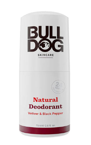 Bulldog natural deodorant vetiver & black pepper roll-on, 75 ml