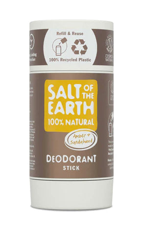 Salt of the Earth Amber & Sandalwood natural deodorant stick, 84g