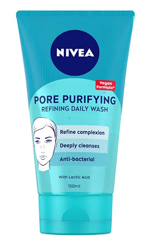 NIVEA pore purifying refining daily wash scrub, 150 ml