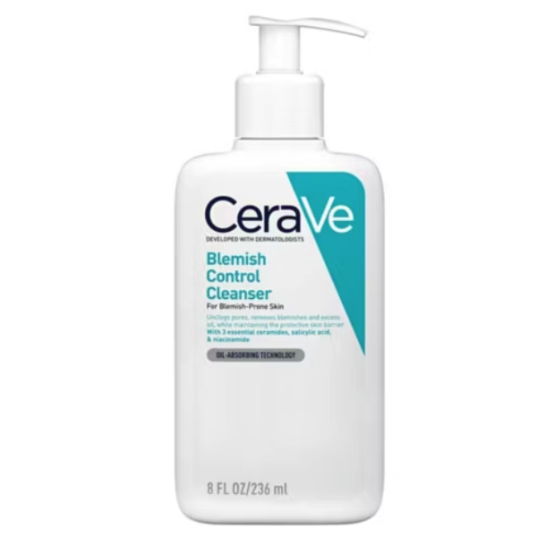 CeraVe Blemish Control Face Cleanser with 2% Salicylic Acid & Niacinamide for Blemish-Prone Skin, 236ml