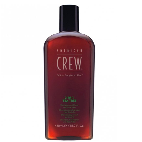 American Crew 3-In-1 Tea Tree Shampoo, Conditioner & Body Wash 450ml