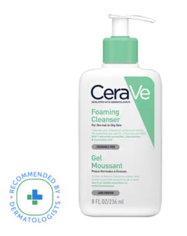 CeraVe Foaming Cleanser Face Wash For Oily Skin With Hyaluronic Acid, Ceramides & Niacinamide, 236ml