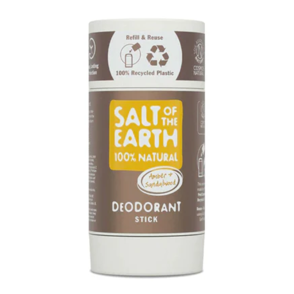 Salt of the Earth Amber & Sandalwood natural deodorant stick, 84g