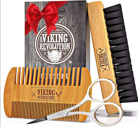 Viking Revolution Beard Brush For Men & Beard Comb