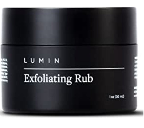 Lumin Exfoliating Rub for Men,30 ml - Activated Charcoal Face Exfoliator Rub for Reducing Dullness, Dryness, Dark Spots, Blackheads, and Shaving Irritation