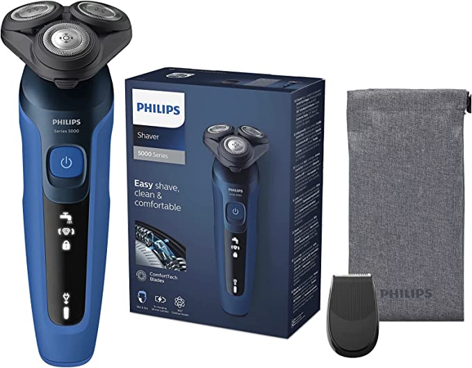 Philips Shaver Series 5000, Wet and Dry Electric Shaver (Model S5466/18), Dark Royal Blue